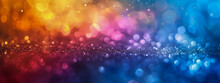 Colorful Abstract Bokeh Background With Water Droplets.
