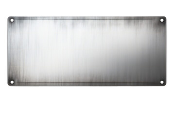 Wall Mural - Metal plate banner isolated on transparent background Generative Ai