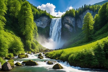  Trusetaler waterfall Nature's grandeur in Germany's wilderness, from lush greenery to thundering cascades, an awe-inspiring spectacle