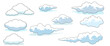 set of clouds vector illustration
