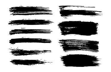 Brush stroke black 2, vector illustration