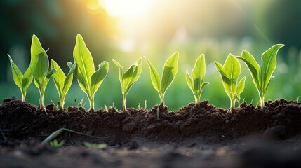 Wall Mural - seedling corn growth stages