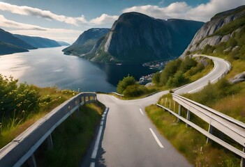 Wall Mural - the road to the mountains