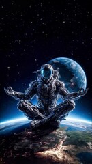 Wall Mural - space and alien planet, meditation, extraterrestrial,