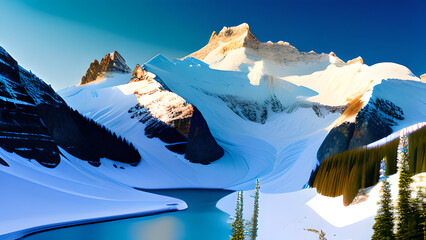 Wall Mural - swiss mountains landscape