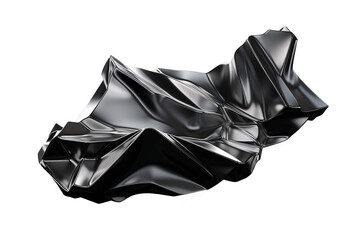 Wall Mural - metallic polygonal abstract shape isolated. futuristic stone, geometric object