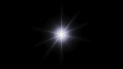Wall Mural - starlight, loop center flickering glow center white star. twinkling star, stars shine effect, blinki