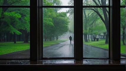 Wall Mural - view through the window