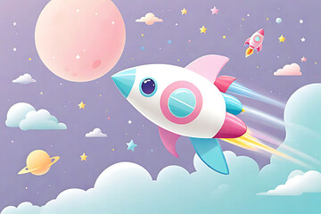 rocket in the sky