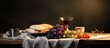 © HN Works - Someone Taking the Communion or the Lords Supper a Christian Remembrance of Jesus Death. Creative Banner. Copyspace image