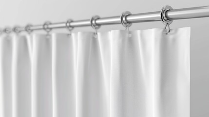 Wall Mural - A detailed view of a shower curtain, perfect for bathroom design projects