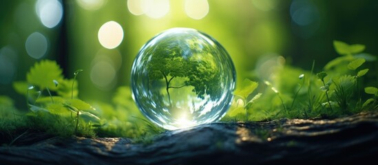 Poster - World into the bubble Abstract natural backgrounds for your design. Creative Banner. Copyspace image