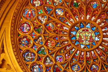 Poster - Indoor Medieval Architecture Toledo Cathedral, Spain. Official name: The Primatial Cathedral of Saint Mary of Toledo
