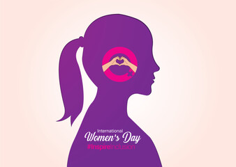 Wall Mural - Happy women's day greeting card vector design. Postcard on March 8.