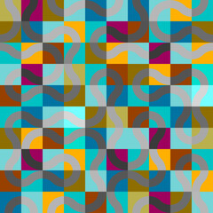 Leinwandbilder - Abstract seamless geometric pattern. Geometric vector image.