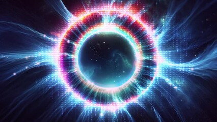 Wall Mural - fantasy futuristic energy background with space