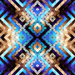 Aufkleber - Geometric abstract triangles pattern. Seamless vector image.