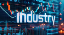 The Word Industry On The Background Of A Stock Chart