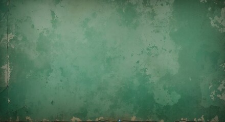 Wall Mural - Green grunge background, distressed textured old pattern backdrop