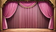 Sparkling Pink Stage Drapes Cut Out