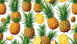 Tasty pineapple slices, ready to eat