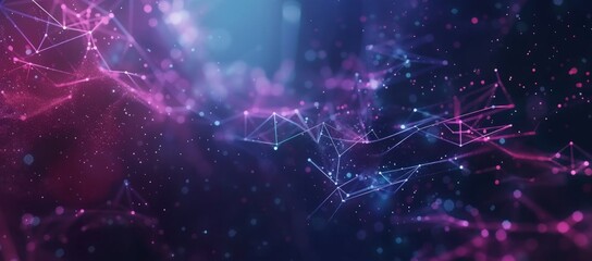 data and network image with lines and dots Generative AI