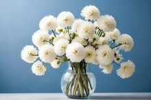 Bouquet Of White Pom Pom Flowers