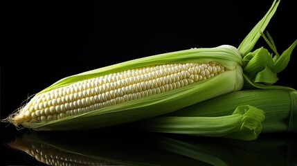 Wall Mural - summer white corn on cob