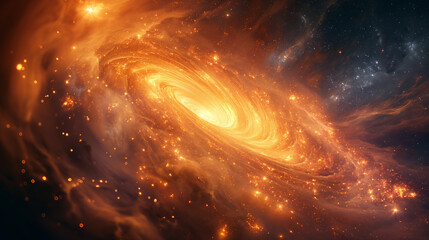 Wall Mural - galactic spiral in cosmic glow