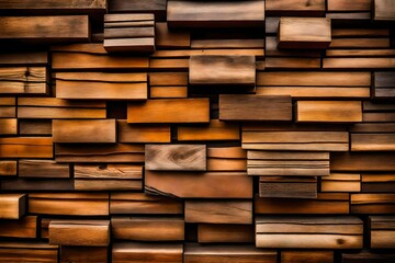 texture background, Wood aged art architecture texture abstract block stack on the wall for background. The weathered wooden blocks form a captivating display of texture and pattern, each block tellin