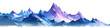 Abstract Watercolor Mountain Range with Vibrant Blue and Purple Hues