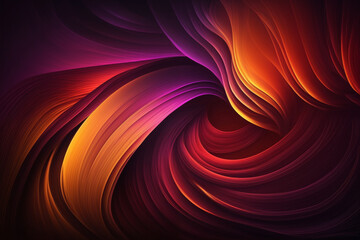 Wall Mural - abstract background with smooth lines in red, orange and yellow colors