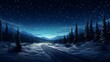 winter road side view landscape with snow generative ai 