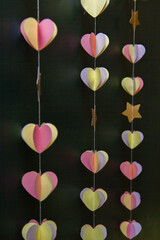 Wall Mural - pink and red heart shaped candies