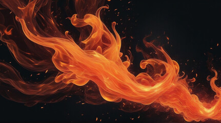 Wall Mural - fire flames background