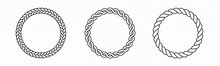 Braid Circle Frame. Round Braided Ring. Twisted Rope Ornament