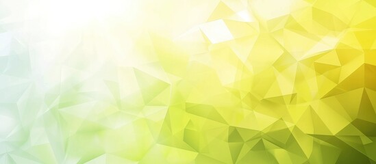 Wall Mural - Light Yellow and Light Green Abstract Trianglify Gradient Art Background