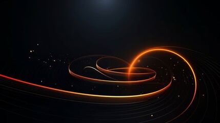 Wall Mural - abstract glowing lines on a dark background, depicting energy and motion