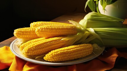 Wall Mural - delicious sweet corn boiled