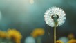 The fuzzy seed head of a dandelion, ready to disperse its wishes on the wind