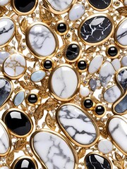  showcase an opulent array of textures and materials, featuring intricate gold leaf designs with marble and gemstone inlays. The luxurious patterns present a blend of classic elegance and modern desig