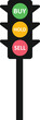 © Haider - Traffic lights show a buy, hold, sell sign for investment concept