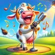a musician cow