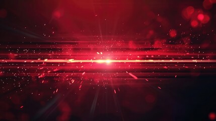 Wall Mural - red horizontal lens flares pack. laser beams, horizontal light rays.beautiful light flares. glowing 