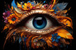 © Harsha - Human eye with floral decoratives