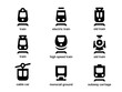 Train and Railway Transport Front View icon pack