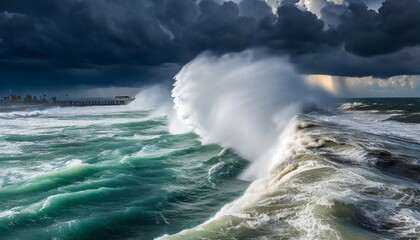 Wall Mural - powerful hurricanes typhoons and storms unleash the raw energy of nature s fury on a global scale