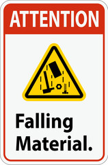 Wall Mural - Attention Sign, Falling Material