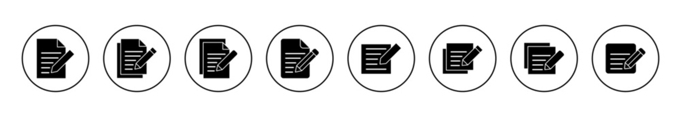 Note icon set vector. notepad sign and symbol