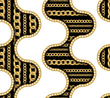 Seamless Chain Pattern. Textile Print Pattern.